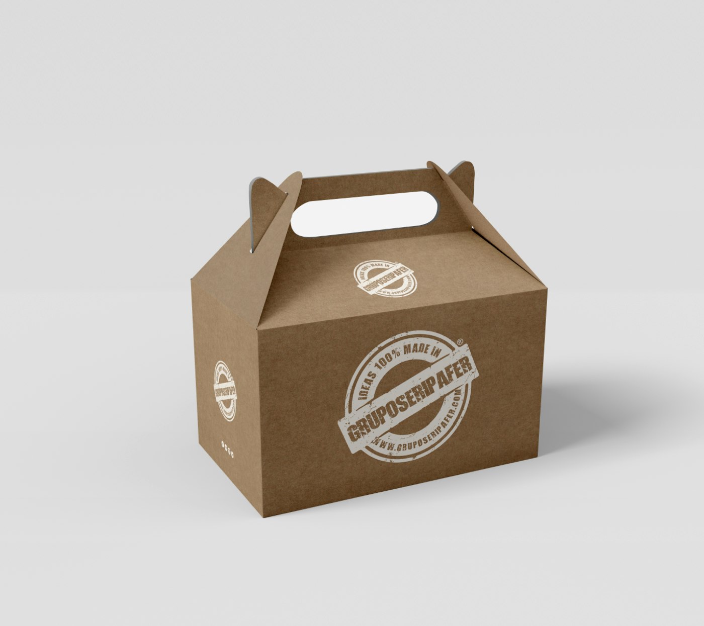 Plain kraft packaging boxes ready for dispatch.